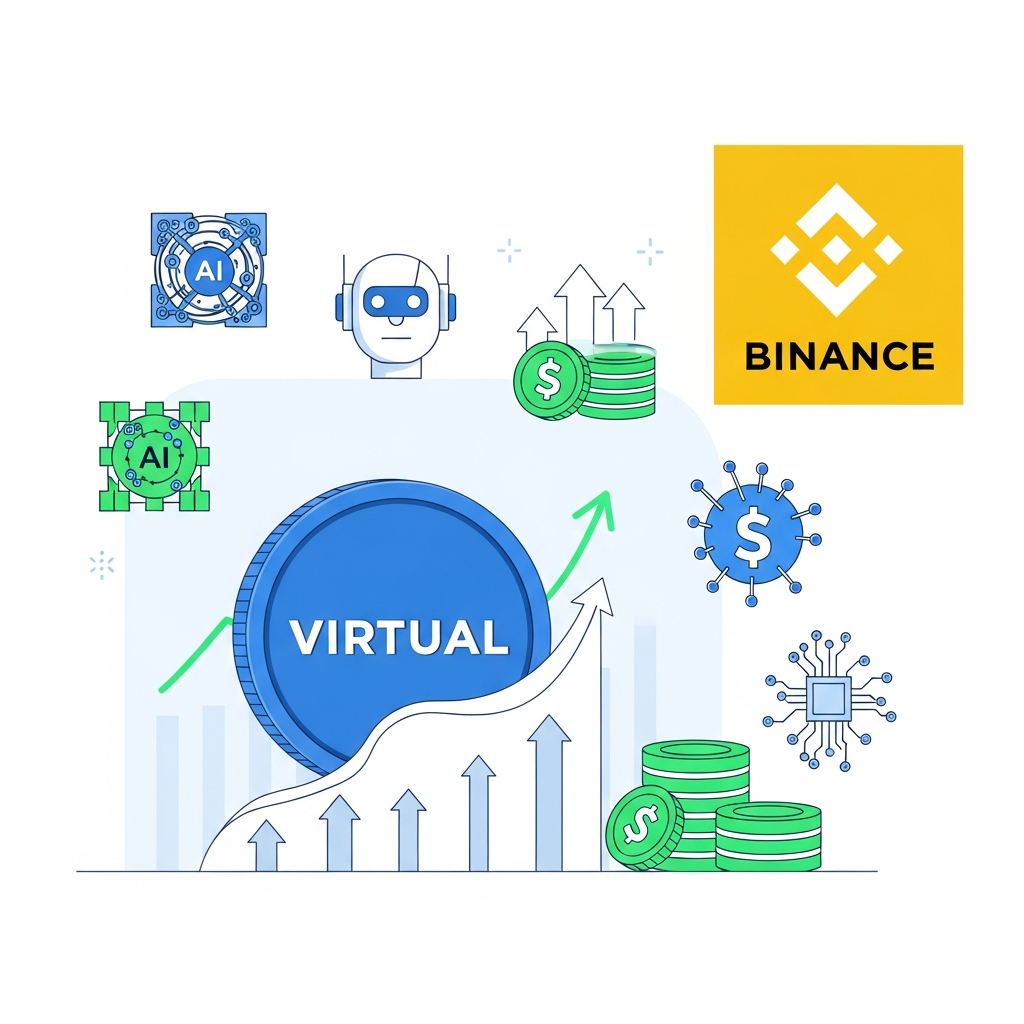 VIRTUALがBinance上場、AIエージェント銘柄が全面高
