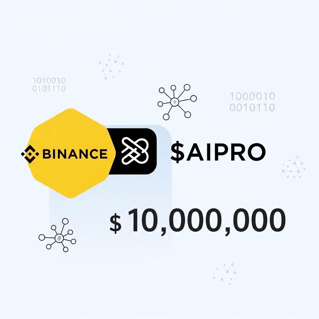 バイナンス、$AIPRO上場と1000万ドルの報酬開始を発表