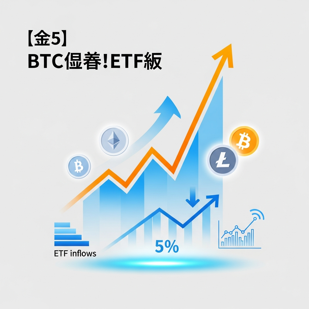 [重要度★5] BTC最高値圏へ！ETF流入と金利先安感が市場を牽引