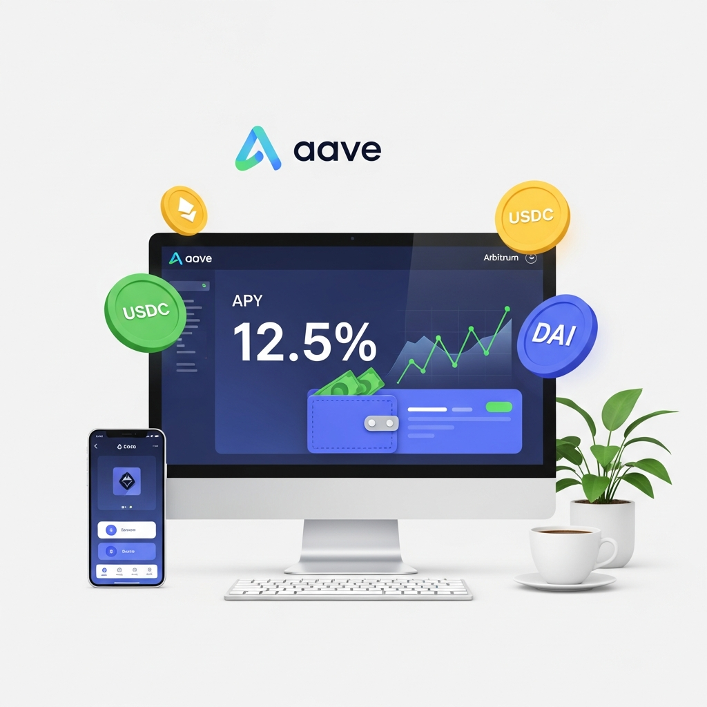 【年利12.5%】Aave V3 (Arbitrum) で米ドル建資産を安定運用