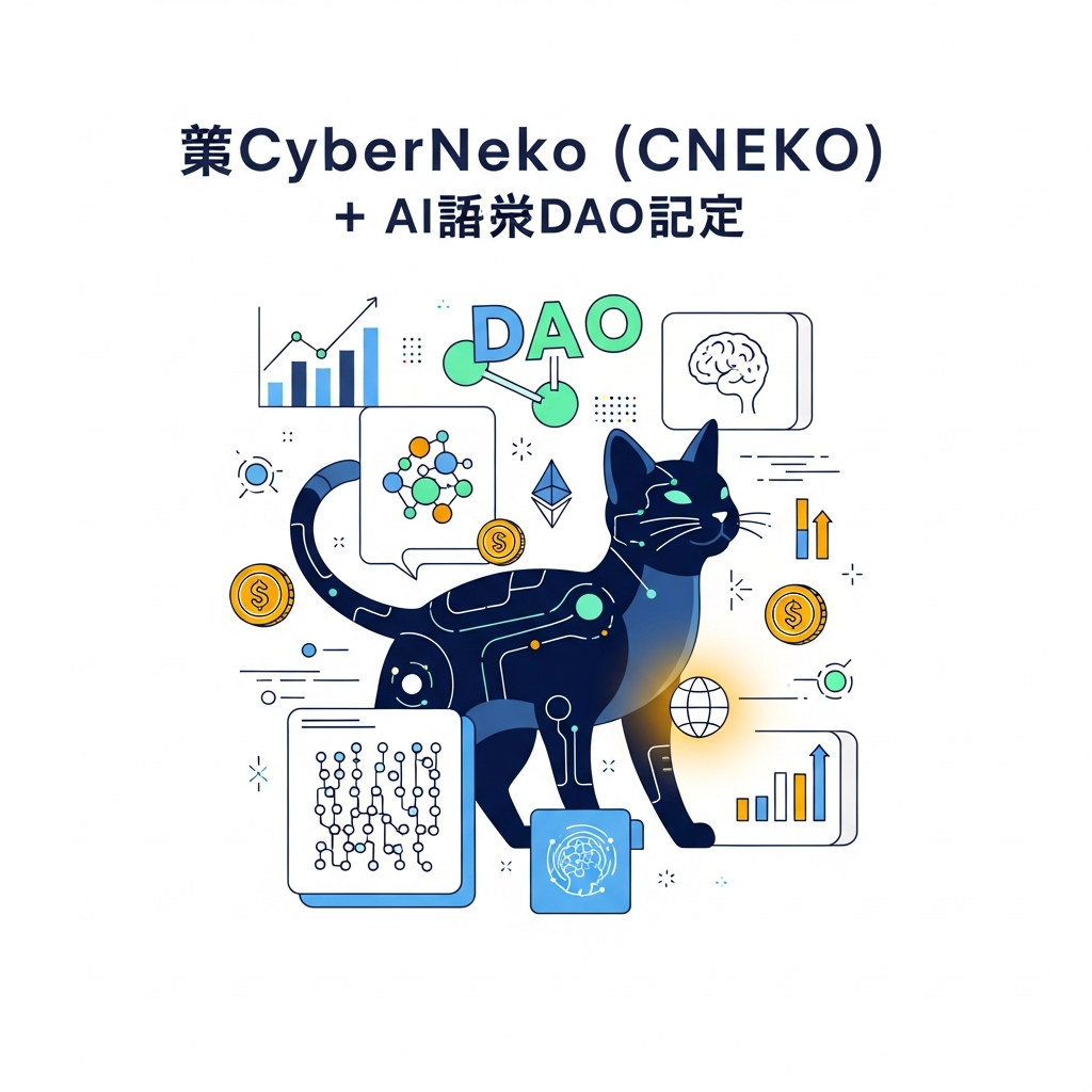 【爆益期待】CyberNeko (CNEKO) + AIエージェント・自律型DAOナラティブ