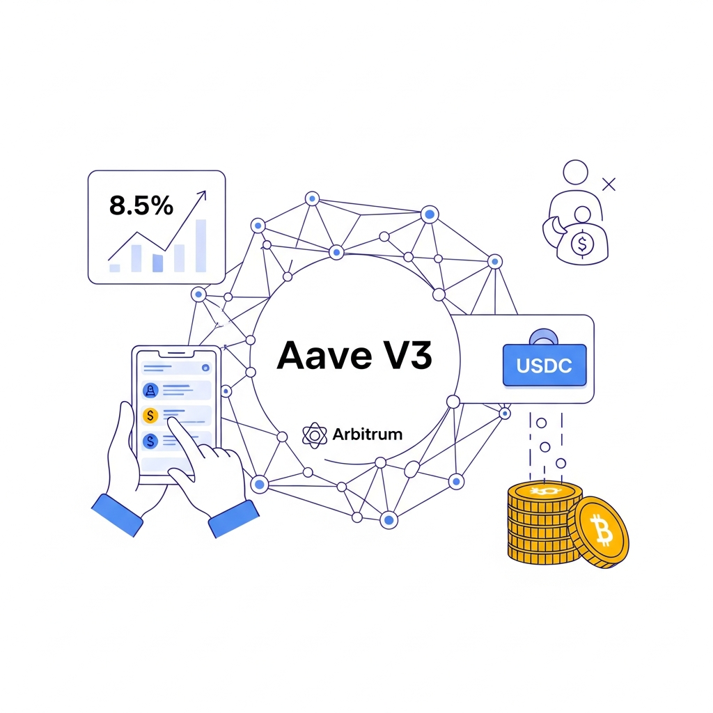 【年利8.5%】Aave V3 (Arbitrum) でUSDCを貸付運用して安定収益