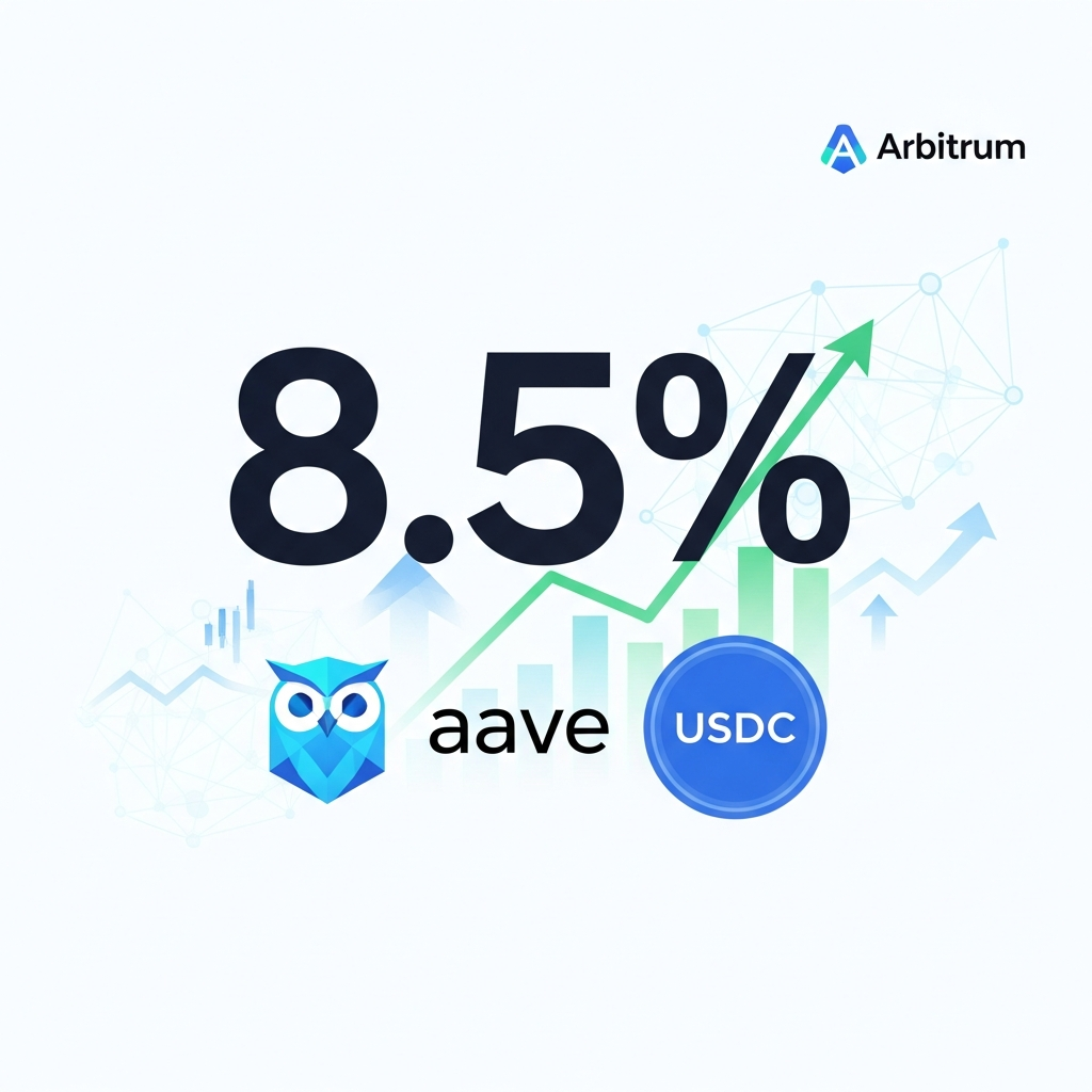 【年利 8.5%】Aave V3 (Arbitrum) でUSDCを安定運用