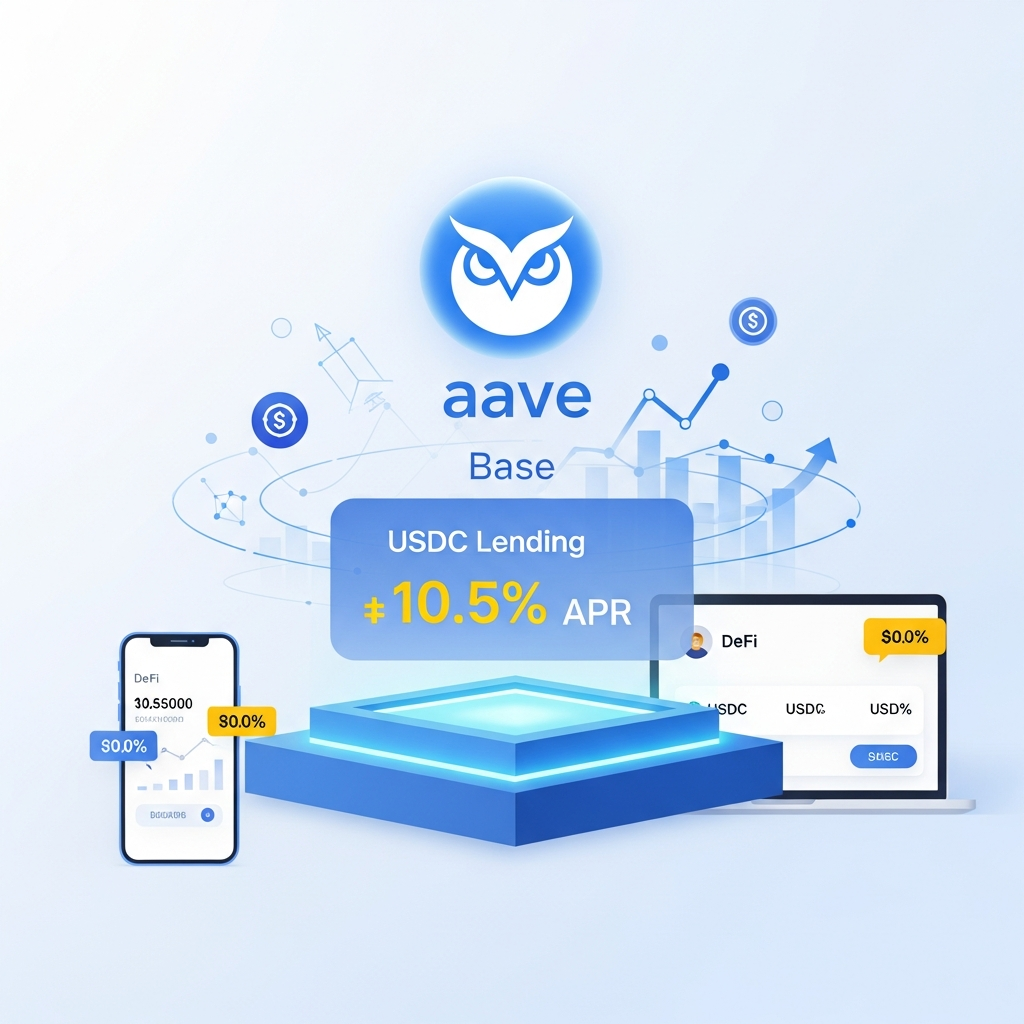 【年利10.5%】Aave V3 (Base) でのUSDC貸付運用