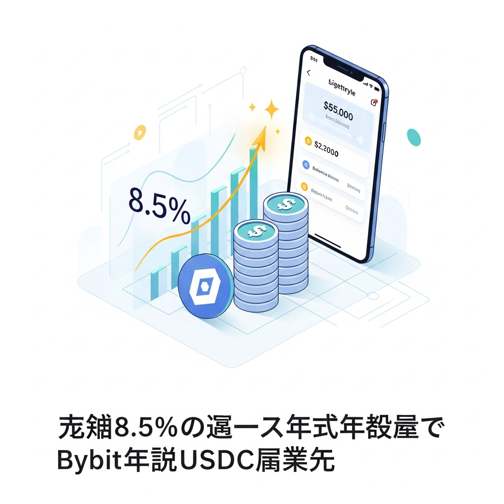 【年利8.5%】Bybit・USDCフレキシブルステーキングで着実に増やす