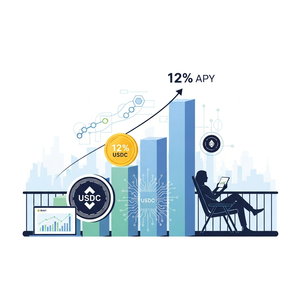 【年利12%】Bybit（バイビット）のUSDC積立ステーキングで手堅く増やす