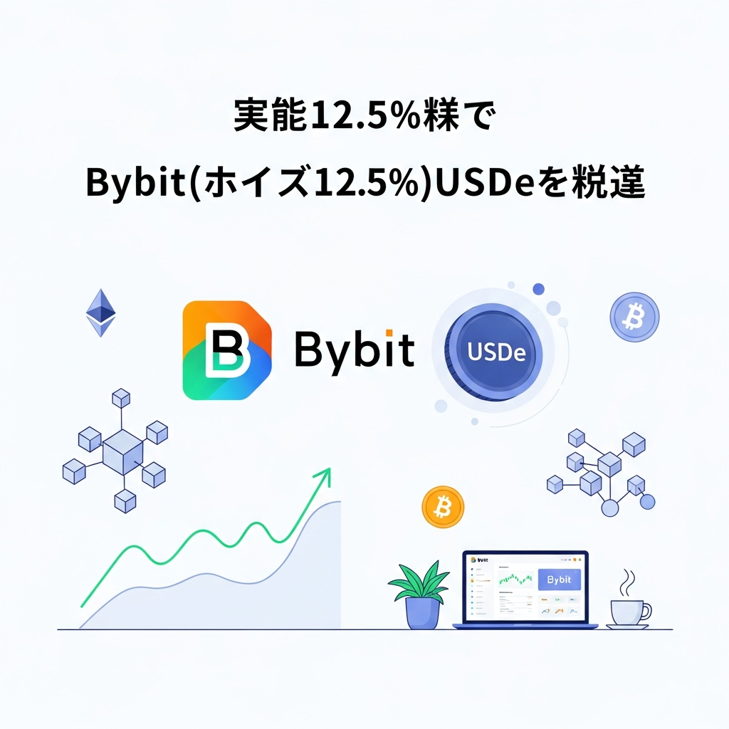 【年利12.5%】Bybit（バイビット）USDeステーキングで安定収益を狙う