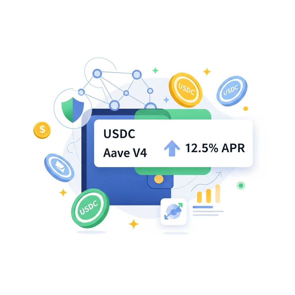 【年利12.5%】Aave V4を活用したUSDCステーブルコイン貸付運用