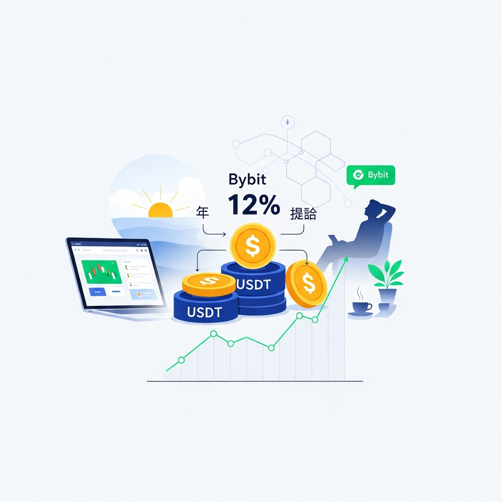 【年利12%】Bybit（バイビット）USDT積立ステーキングで安定収益