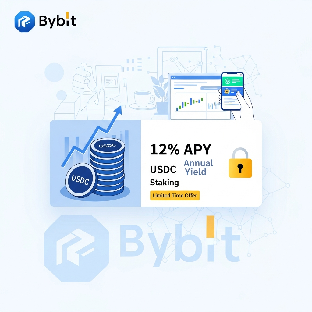 【年利12%】Bybit USDC 期間限定ステーキング | 安定通貨で手堅く資産を増やす