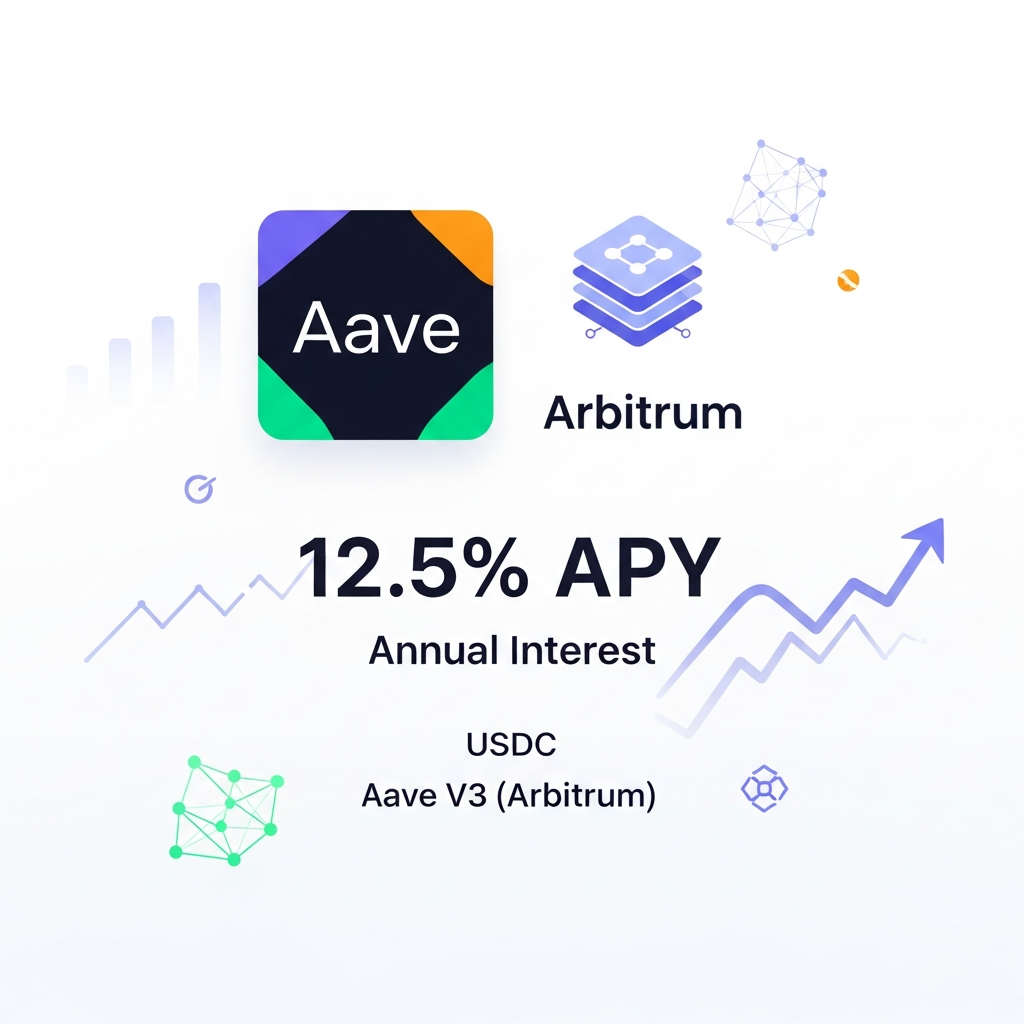 【年利12.5%】Aave V3 (Arbitrum) でUSDCを貸し出す高効率運用