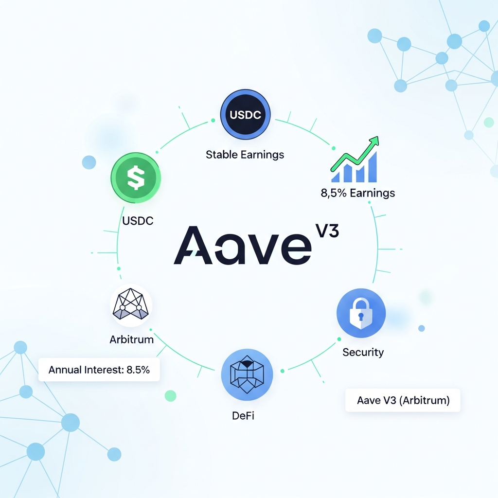 【年利8.5%】Aave V3 (Arbitrum) でUSDCを貸し出して安定収益を狙う