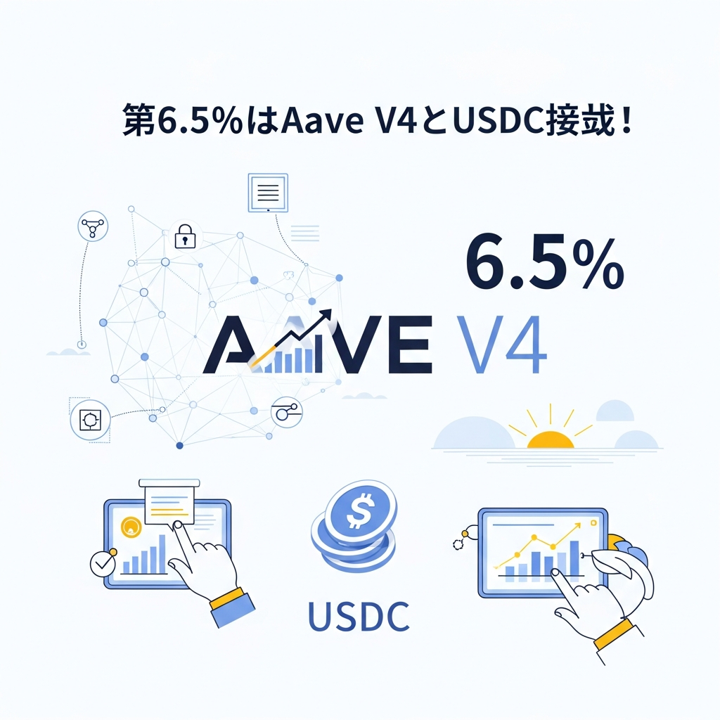 【年利6.5%】Aave V4でUSDCを運用！手堅く増やす最新レンディング戦略