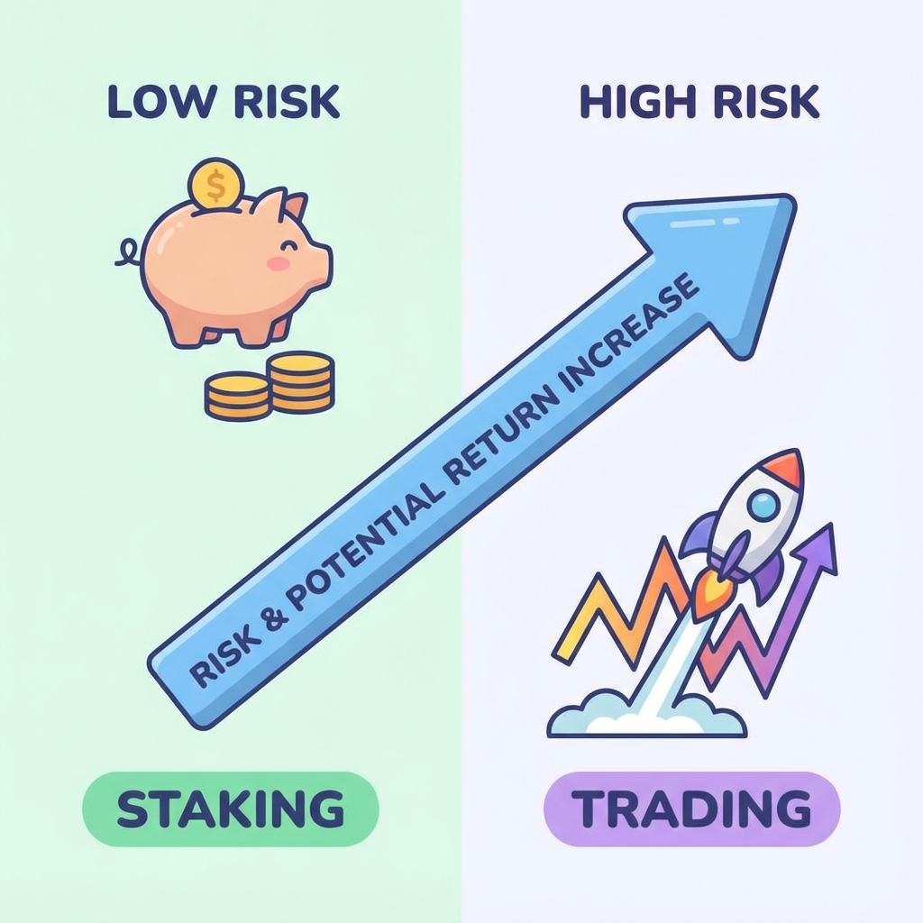投資スタイルのリスクとリターンの図
